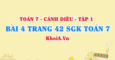 Bài 4 trang 42 SGK Toán 7 tập 1 Cánh Diều